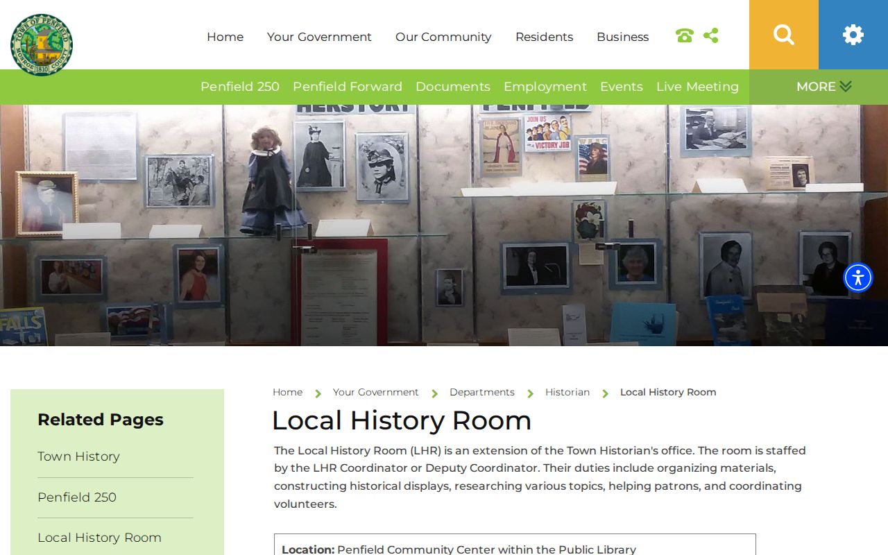 Penfield city directory research at the Penfield Local History Room