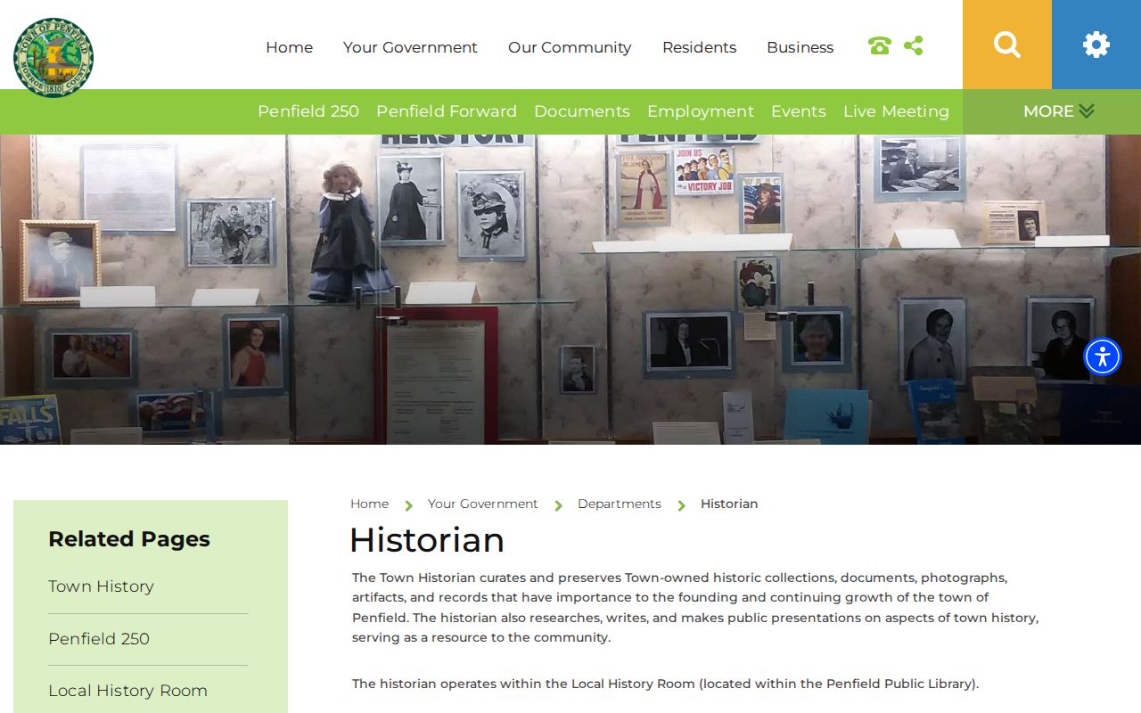 Penfield city directory help from the Town Historian and local-history route