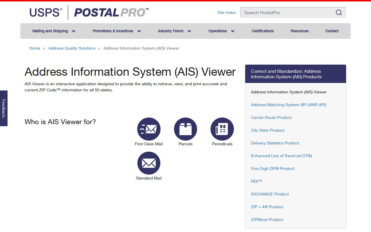 Penfield ZIP code USPS AIS Viewer reference
